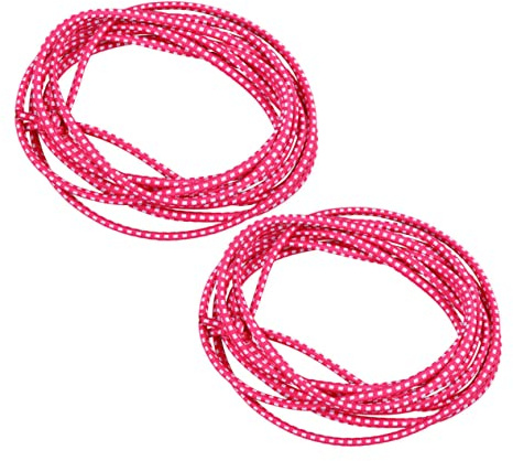 POPETPOP Cuerda de Saltar Banda Elástica de Poliéster 2 Piezas para Niños Color Rosa Excelente para Perder Peso y Mejorar Coordinación Adecuado para Uso en Casa y Escuela