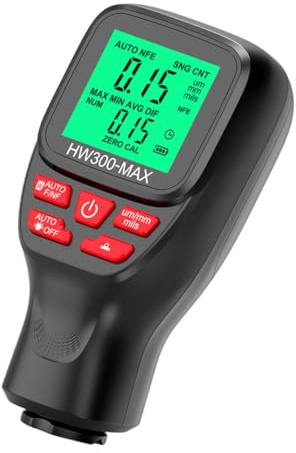 Cabilock Digital Car Paint Thickness Gauge Black Coating Thickness Meter Auto Paint Depth Gauge Without Battery for Automotive