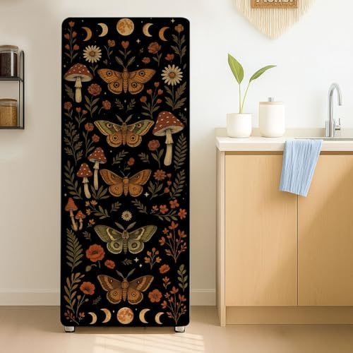 GOMAKERER 2 piezas de polilla y mariposa extraíbles para refrigerador, murales autoadhesivos para puerta de nevera, congeladores, panel adhesivo para decoración de cocina, bar, 41,5 x 200 cm