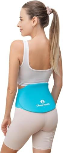 Icethermax Coussin Thermique Chaud Froid - Poche de Gel Chaud Froid Réutilisable pour Dos et Ceinture Lombaire, Compresse Thermique Micro-Onde ou Congélateur pour Confort du Bas du Dos