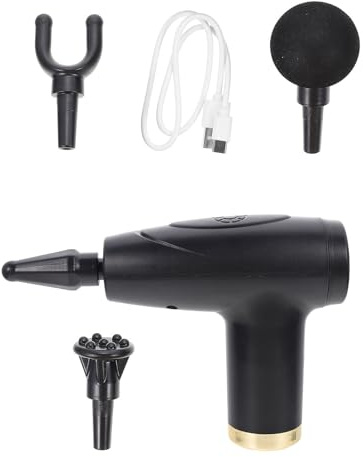 SILENRADAWN Masseur Électrique Intelligent Matériau Abs Batterie 1200mah Noir Massage des Tissus Profonds Dos Nuque Appareil de Massage à Percussion à Domicile