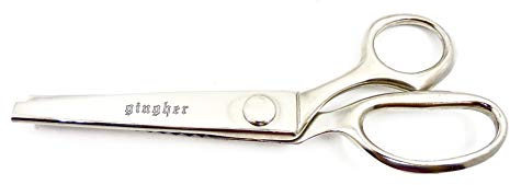 Gingher® Decorative Silver Zickzackschere, 7,1 cm, Beidhändig, Edelstahl, Kunststoff oder Gummi