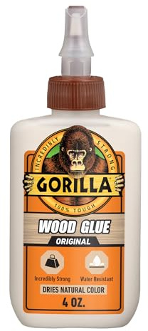 Gorilla Wood Glue, 4 Ounce Bottle, Natural Wood Color, (Pack of 1)
