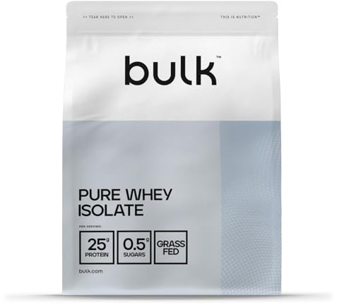 Bulk Pure Whey Protein Isolate, Protein Powder Shake, Banana, 500 g, Packaging May Vary