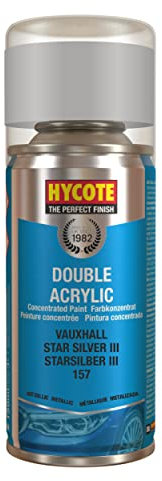 Hycote Peinture acrylique double en aérosol pour voiture, Vauxhall – Star Silver III, 150 ml