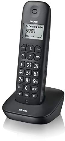 BRONDI Gala Telefono Cordless, 1880 Mhz/ 1900 Mhz, Nero
