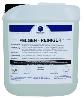 MW Felgen Reiniger Konzentrat Stahl Alu Auto Pflege Wäsche 5L