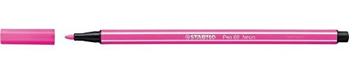 STABILO Fasermaler Pen 68, Strichstärke: 1,0 mm, neonpink VE=5