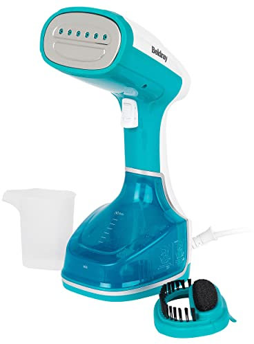 Beldray BEL0815-150F Handheld Garment Steamer – Handi Steam Max Pro Travel Steam Generator, Portable Wrinkle Remover with 2 in 1 Brush, Continuous Steam, 260ml Water Tank, Fast Heat Up, Turquoise