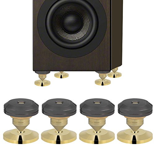 Spike Haut-Parleur, ASHATA Copper Amortisseur pour Pointes 28x25mm,Pied d'isolation pour Pied d'isolement Pieds de Boxe Set de Base pour Haut-Parleur/Lecteur CD-DVD/Platine etc.