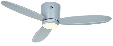 Ventilateur de plafond avec lumière CasaFan 311285 Eco PLANO II 112 cm gris clair + kit de lumière EP-LED LG