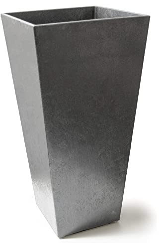 Recyled Rubber Planter Flower Pot Made With Recycled Rubber Weather Resistant Planter Indoor And Outdoor Planter 3 33cm/50cm/70cm Steel Grey HTUK® (70cm Steel Grey Planter)