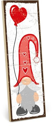 TypeStoff Holzschild mit Spruch – Wichtel – im Vintage-Look mit Zitat als Geschenk und Dekoration zum Thema Weihnachten und Advent – HS-01119
