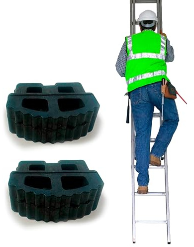 BTF | Juego de 2 Conteras para Escaleras Industriales 1, 2 o 3 Tramos Combinada y/o Extensible | Pies de Goma de Escaleras Perfil de Montante 65x25mm.
