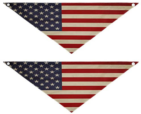 2 Stück Hundehalstuch, amerikanische USA-Flagge, Vintage-Haustier-Bandana für Hunde, Katzen, Haustier-Dreieck-Lätzchen, Hundeschal, Urlaubszubehör für Welpen, Katzen, Hunde, klein