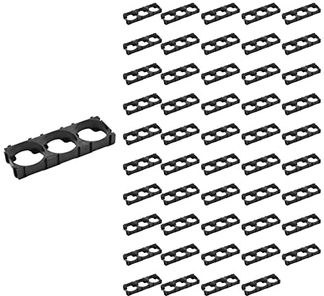 Wanjorlay 50 PièCes 21700 Entretoise de Cellule au Lithium Triple Support de Batterie Support de Batterie Support pour Bricolage Batterie 21.7Mm Trou Dia