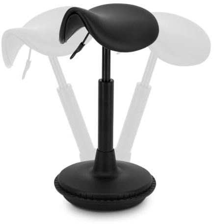 Wobblez Sattelhocker Ergonomischer Bürostuhl | Rückenschonender Wackelhocker Höhenverstellbar von 43-63 cm für einen normalen Schreibtisch | Gleichgewichtshocker | Ergonomischer Bürohocker