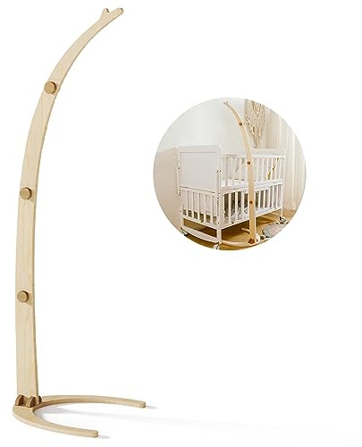 Promise Babe Baby Mobile Halterung Holz Boden Design für Babybett,Wickeltisch Babyzimmer DIY Holz Mobile Halterung Gestell Mobilehalter für Aufhängung Mobile Bettglocke Windspiel Floor Crib Holder Arm