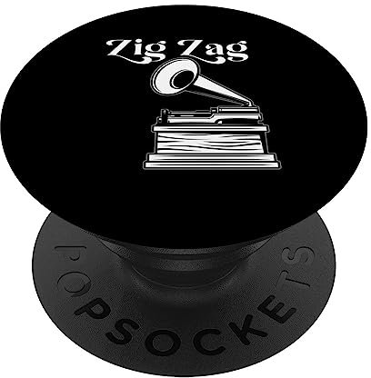 Zig Zag fonografo grammofono vintage antico vittoriano PopSockets PopGrip Intercambiabile