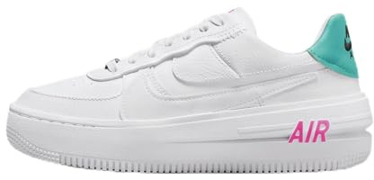 Nike Sneaker Air Force 1 Platform Donna, bianco/rosa acceso/giada trasparente/bianco, 40 EU