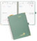 POPRUN Kalender 2025 Buchkalender Ringbuch mit Hardcover, ca. A5 (21,5 x 16 cm), 12-Monate-Terminplaner (Jan.2025-Dez.2025), Wochenplaner 2025 mit 100 GSM Elfenbeinpapier - Mitternachtsgrün