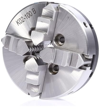 CIJIAOPOYU Portabrocas de Torno de Madera, Portabrocas autocentrante de 100mm, Portabrocas de Torno de Madera de 4 mordazas, K02-100B for Mini Torno de Madera