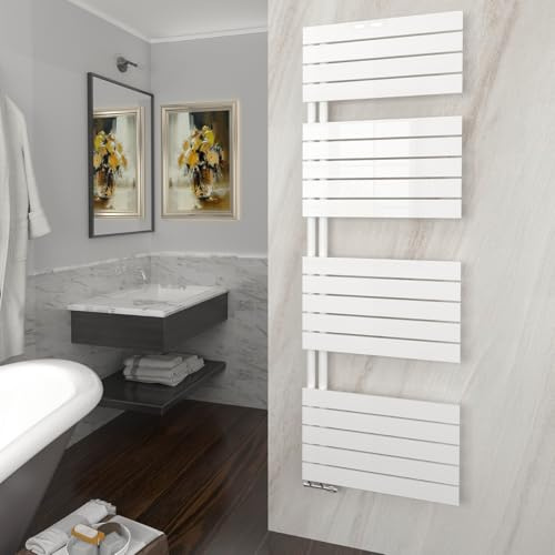 GY Bath Badheizkörper 1800x600mm, Weiß Handtuchhalter Heizkörper Flach, Handtuchheizkörper mit Seitenanschluss Handtuchwärmer Handtuchtrockner