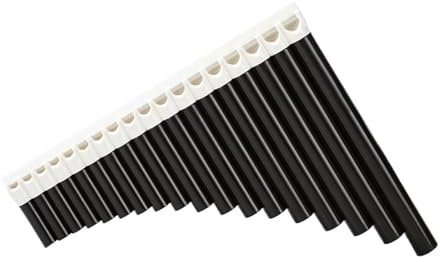 Panflöte aus Bambus Panflöte 18 Rohre Panflöte Student Schule Einfache Musikinstrument Anti-fall Panflöte(Black)