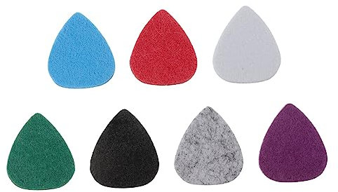 UPKOCH 7 Stück Filz Plektrum Für Ukulele Bass Und Akustikgitarre Langlebige Flexible Gitarrenpicks Mit Klassischer Form Und Angenehmer Passform