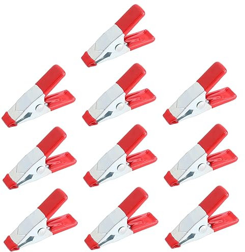 UKCOCO 10stücke Teiliges Carbonstahl Federklemmen Starke Krokodilklemmen Mit Gummibeschichtung Multifunktionale Outdoor Zeltklammern Planenhalter Robust Und Langlebig Für Camping Garten u