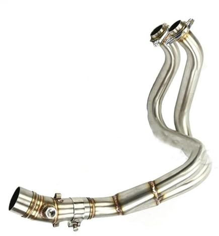SNWDBH Silencieux D'échappement pour Moto pour K&awasaki ER6N, ER6F, Z650 pour Versys 650 (2012-2018), Tube Central Avant, Raccord D'échappement Ligne echappement