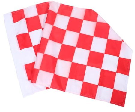 TOYANDONA Rot-weiß Karierte Flagge – 96 X 64 Cm, Polyester, Karierte Flaggen, banner, Garten, Hof, Terrasse, Haus, Wohnheim, Zimmerdekoration