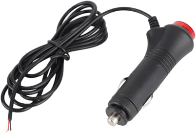 KooingTech 12V-24V Zigarettenanzünder Stecker, 1,5m männlicher Auto Zigarettenanzünder Schalter, Autosteckdose Stecker Steckers Adapter auf aus Schalter Sicherung