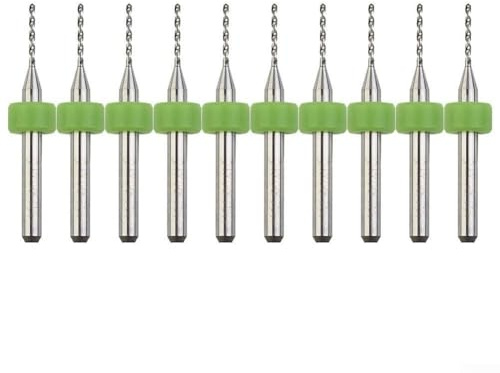 10-teiliges PCB-Bohrer-Set, Hartmetallstahl zum Bohren und Schneiden von Leiterplatten (1,0 mm)