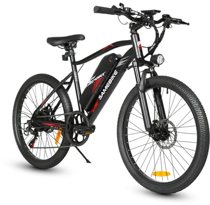 SAMEBIKE Electric Bike, 24 Mountain Bicycle with 36V 13Ah Removable Battery,Max Speed 25KM/H & Power 250W Motor, Dual Shock Absorber and Hydraulic Brakes, E-bike with SHIMAN0 7-Speed Flywheel