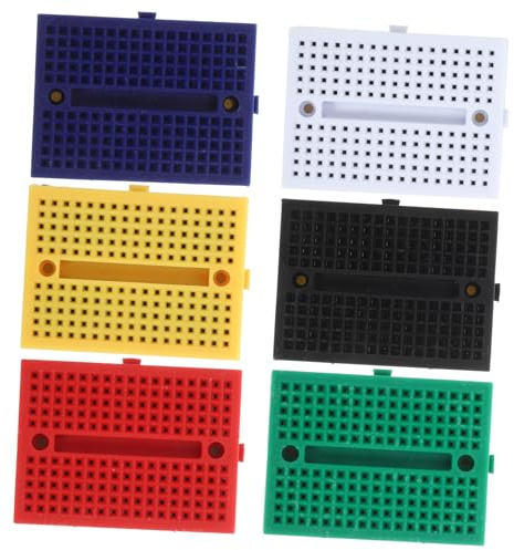UPKOCH 6pcs Small Solderless Breadboards for Experiment Science Projects Mini Circuit Boards with Interlocking Design for Electronics Learning and Prototyping
