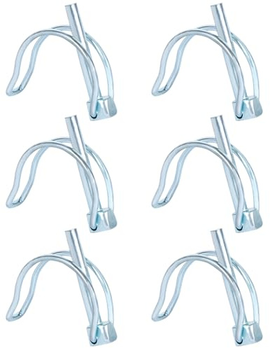 6 Stück Klappsplint in D-Form, 11x65MM Rohrklappsplinte, Federstahl Klappsplinte 8mm, Sicherungssplinte für Rohre, Sicherungsbolzen mit Splint, Sicherungsstift für Bauernhof Rasen Garten