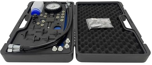Yidubid Common-Rail-Diesel Hochdruckprüfgerät 2000 Bar Traktor Dieselmotor Prüfmanometer Druckdiagnosegerät Mit EinspritzrohrrohlingenBlack,1