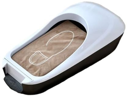 Distributore automatico di copriscarpe monouso con 1 pellicola trasparente per uso medico, casa, negozio e ufficio(White A)