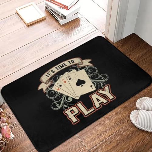 3D anpassade kort speldag poker främre dörrmatta utomhus snabbtorkande spelspelare golv badmatta matta matta 60 x 90 cm