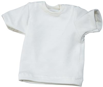 QUXVUIS Vielseitige Puppenkleidung im Maßstab 1:6, T Shirt für Damen und Herren, Accessoires für 30 cm große Puppen und Paare, farbecht, T Shirt für Damen und Herren, Weiß, 10.5 cm