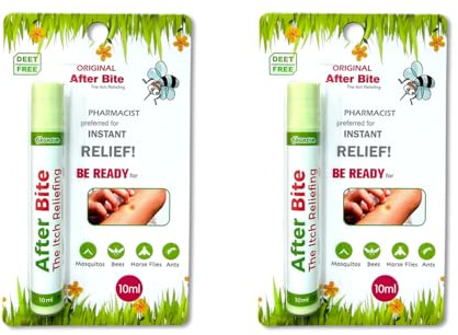 Dustpic After Bite Insect Relief Pen - 10ml. Fast Itch & Sting Relief for Mosquito, Midge, Wasp & Bug Bites Handy Pen - Pack of 2
