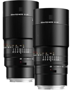 Camera Lens, Objectif Plein Format 100 mm F2.8 2X Macro Close, Compatible avec Sony E FE, Compatible avec Nikon Z,for Cameras(EF)