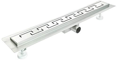 Caniveau de douche en Acier Inox avec grille façonnée 70 cm mod. Doric