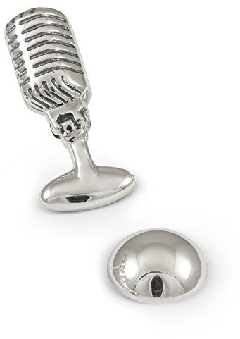 Gemelli a forma di microfono Spilla Argento 925 fatto a mano