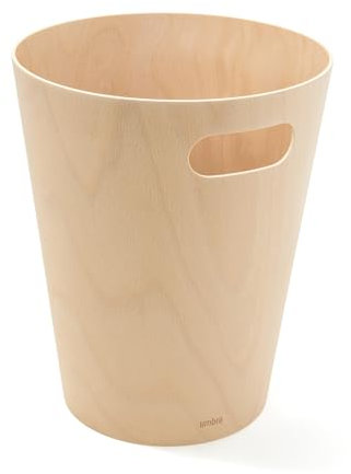 Umbra Woodrow Cestino della spazzatura, capacità 7,5 L, Faggio Europeo, Naturale