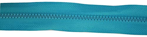Jajasio Endlosreißverschluss mit Zipper Grob Kunststofflaufschiene 5mm in 10 Farben Reißverschluss endlos türkis 5 Meter, Reißverschluss Endlos, Endloser Reßverschlüsse