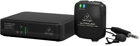 Behringer ULTRALINK ULM300LAV High-Performance 2.4 GHz Digital Wireless System with Lavalier Microphone, Belt-Pack Transmitter and Receiver