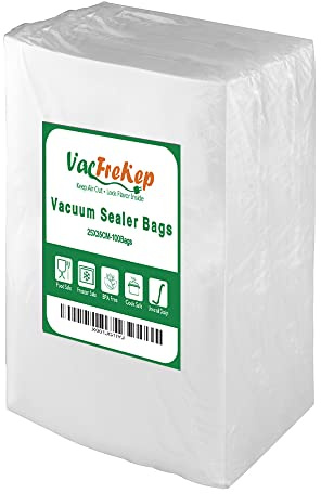 VacFreKep 100 Sacs Sous Vide Alimentaire 25x35cm Sans BPA LFGB Congélation