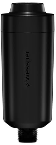 Wessper Universal Filtro de la Ducha Purificador de Agua AWF SWR ANM, 1/2 filetto (Negro)